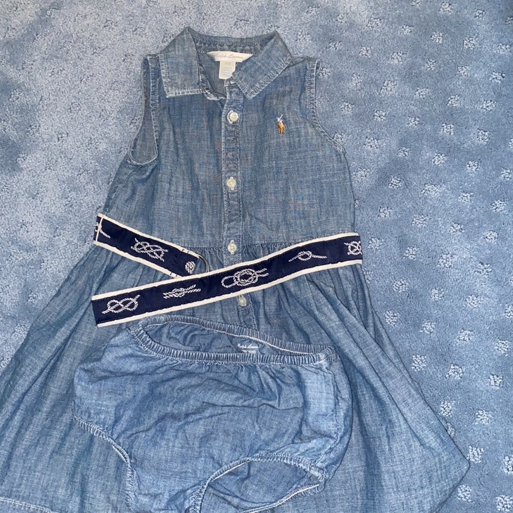 Polo ralph lauren toddler girl denim shirtdress